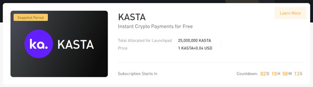 Kasta IEO на Bybit