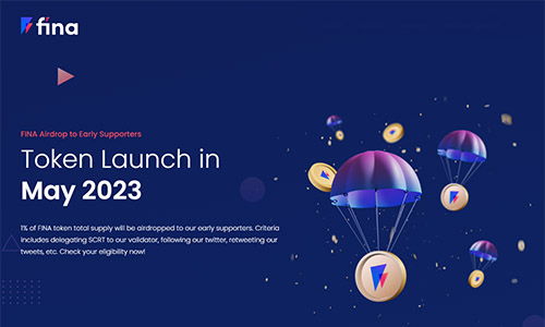 Аирдроп токенов FINA от кошелька Secret Wallet