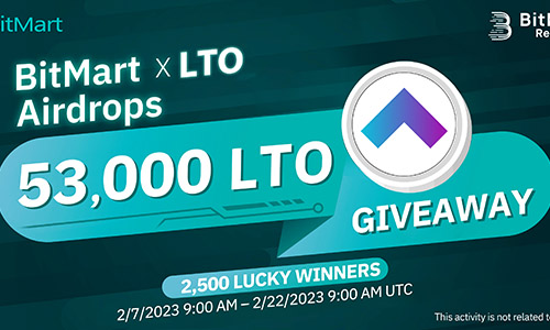 Аирдроп 21,2 LTO от BitMart и LTO Network