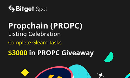 Аирдроп $15 в токенах PROPC от биржи Bitget