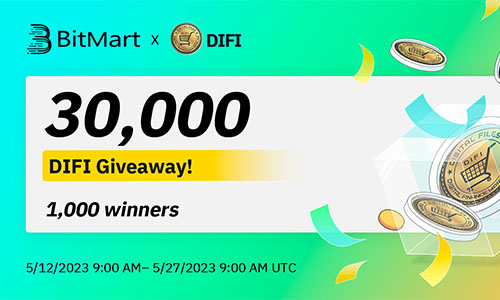 Аирдроп 30 DIFI от BitMart и DiFi Marketplace