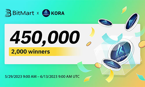 Аирдроп 225 KORA от BitMart и Kortana