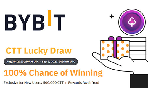 Розыгрыш 500 000 CTT для новых пользователей биржи Bybit