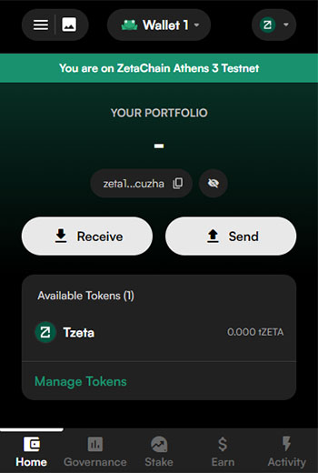 Кошелек Leap Wallet в сети ZetaChain