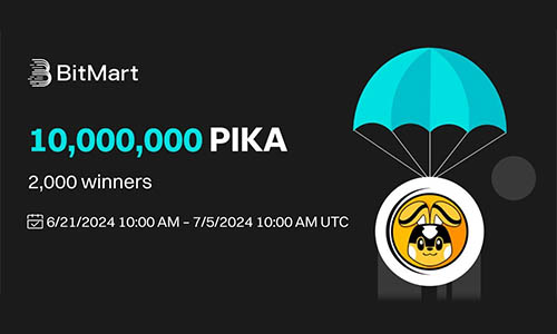 Аирдроп 5000 PIKA от BitMart и PikaMoon