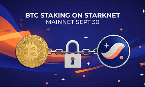 Starknet развернет стейкинг BTC в основной сети 30 сентября
