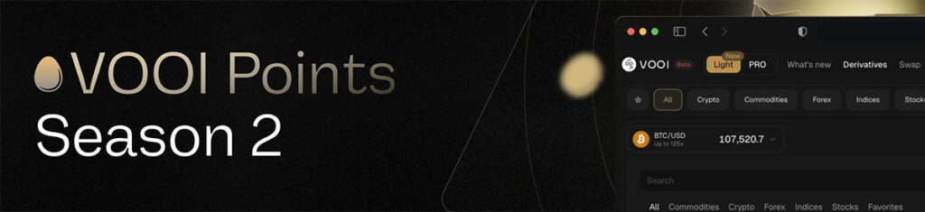 VOOI Points (2 сезон): подтвержденный аирдроп $VOOI