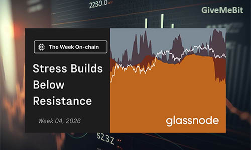 Отчет Glassnode: неделя 04, 2026 — «Напряжение нарастает под сопротивлением»