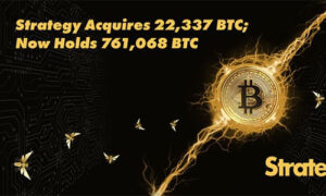 Strategy приобрела еще 22337 BTC, увеличив баланс до 761000 BTC