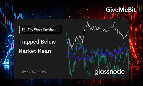 Отчет Glassnode: неделя 17, 2026 — «Застрял ниже среднего значения»