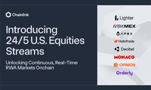 Chainlink предоставил мгновенные потоки данных для американских акций
