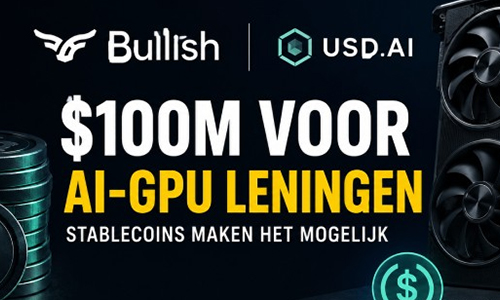 Компания Bullish предоставила USD.AI кредитную линию в размере $100 млн.