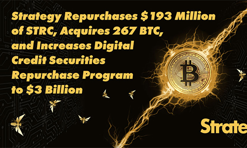 Strategy приобрела еще 267 BTC и выкупила STRC на $193 млн.